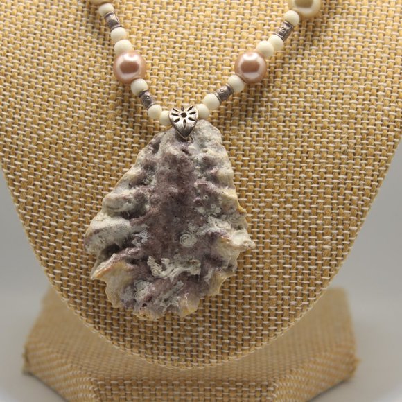 Shell and Bone Handmade Necklace - Picture 2 of 5